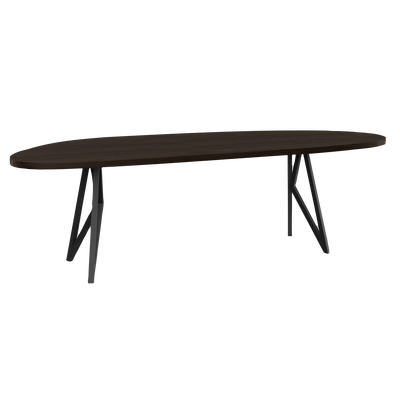 Studio HENK tafel Butterfly Blob - zwart frame, gerookte beits