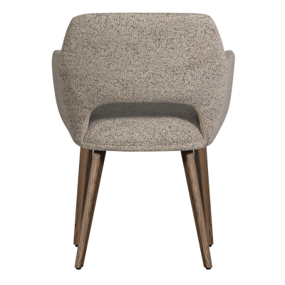 Murat eetkamerstoel taupe met houten poot naturel