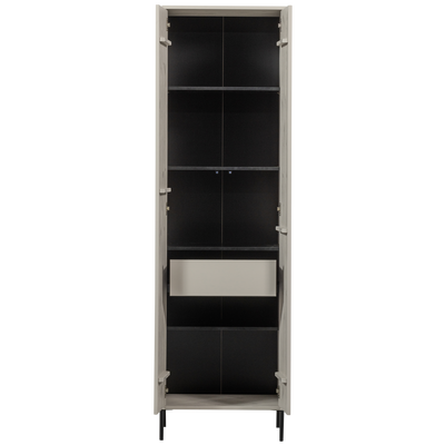 New gravure hoge kast met lade grenen dust [fsc]