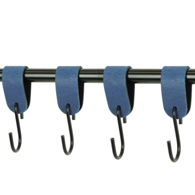 Leren S-haak hangers (set van 4)