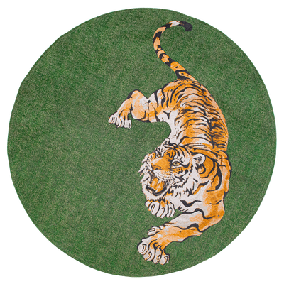 Ecorugs vloerkleed Tiger multicolor groen