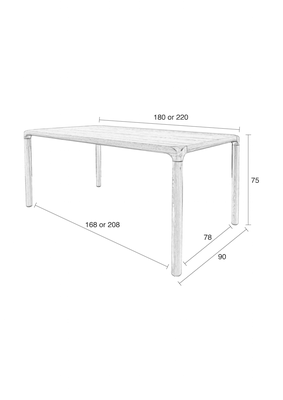 Zuiver Storm eettafel Naturel