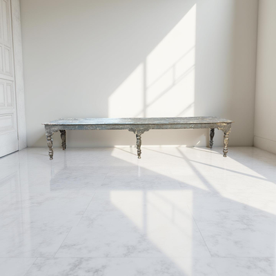 Salontafel blauw met 6 poten uniek