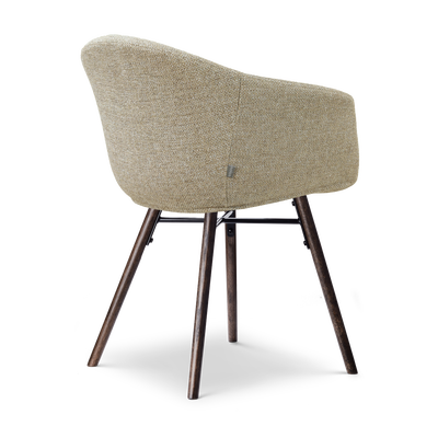 Eetkamerstoel Nena-Otis walnoot houten onderstel