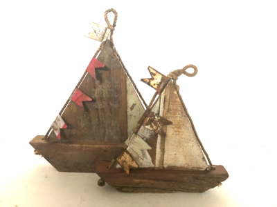 Decoratie bootjes (set van 2)