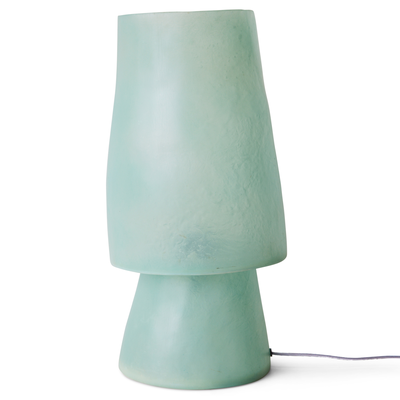 HKliving Tafellamp glassfiber petrol blue