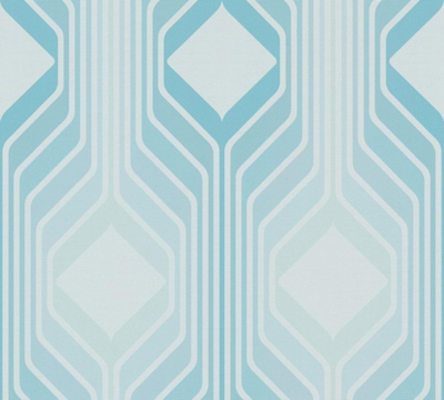 Vliesbehang ruitpatroon – blauw, lichtblauw, turquoise