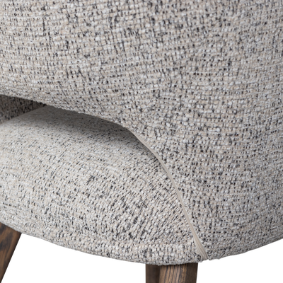 Murat eetkamerstoel taupe met houten poot naturel