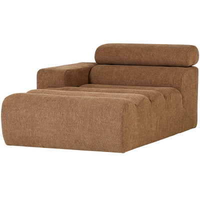 Novi chaise longue element arm links ribstof terra