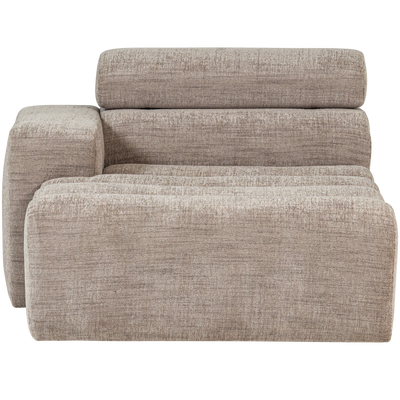 Novi chaise longue element arm links ribstof terra