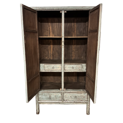 Kast 2deur 2la blauw uniek