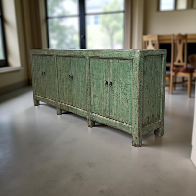 Dressoir groen 6dr droog uniek
