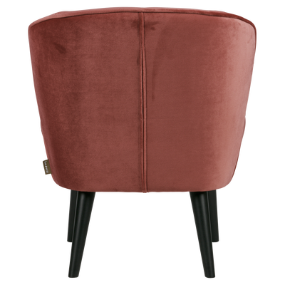 Sara fauteuil velvet bordeauxrood [fsc]