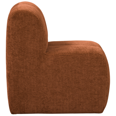 Mojo eetbank 84 cm met rugleuning wollig bruin