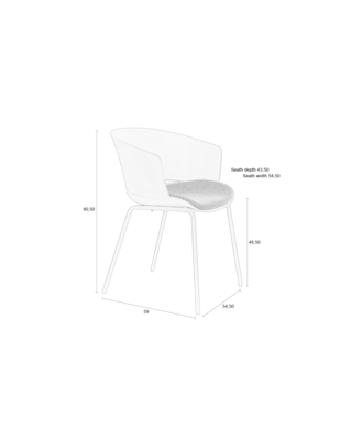 Housecraft living stoel Jessica (set van 4)