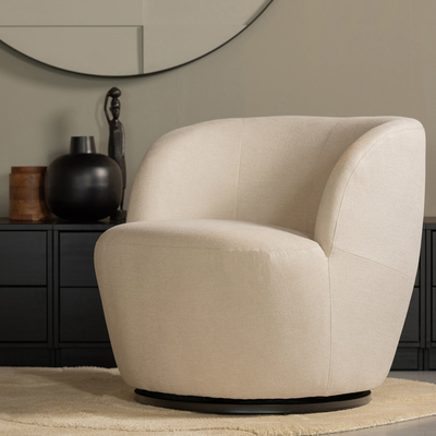 Serra draaifauteuil naturel melange