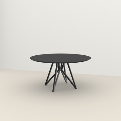 Studio HENK tafel Butterfly Rond Quadpod - zwart frame, zwarte beits