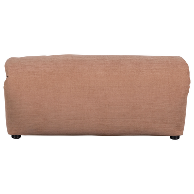 Baggy hocker geweven stof naturel melange
