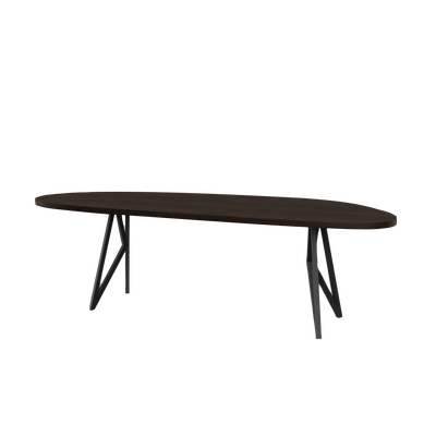 Studio HENK tafel Butterfly Blob - zwart frame, gerookte beits