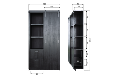 vtwonen Slide Kast Barn