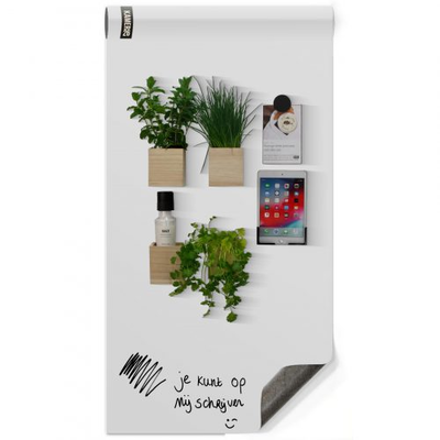 Magneetbehang mat - krijtbord wit