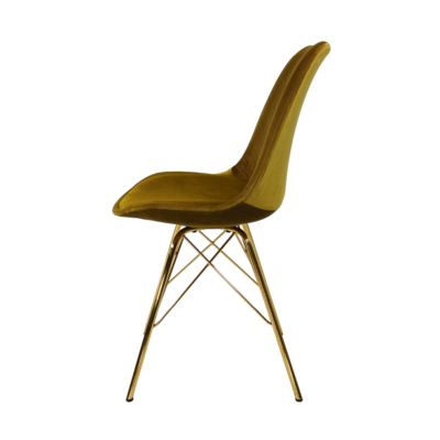 Kuipstoel Velvet goud frame