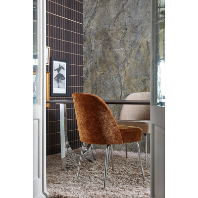 Vogue eetkamerstoel structure velvet brass