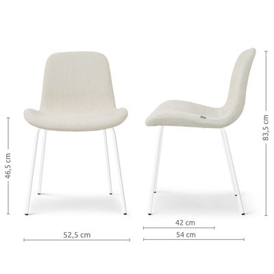 Eetkamerstoel Nora-Fé - wit onderstel