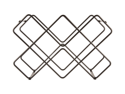 Wijnrek Diamonds ijzer zwart