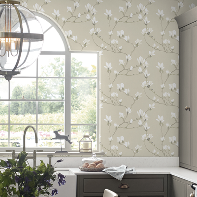 vliesbehang laura ashley magnolia grove natural