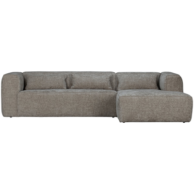 Bean hoekbank rechts chenille velvet taupe