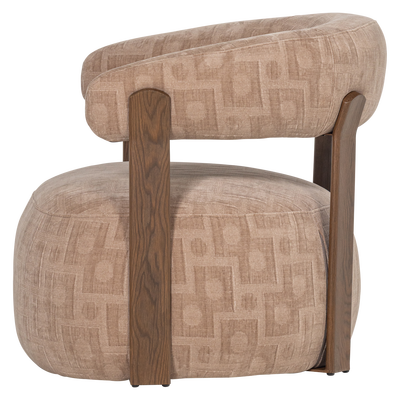 Foon fauteuil 3d structuurstof bruin [fsc]