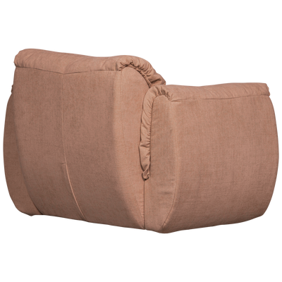 Baggy draaifauteuil geweven stof warmgrijs melange
