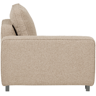Lazy 1-zits element met arm links boucle antraciet