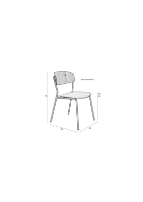 Housecraft living stoel Jolien (set van 2)