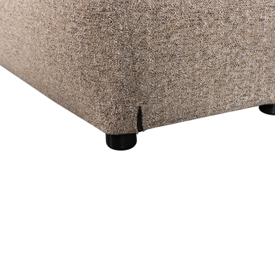Baggy hocker geweven stof naturel melange