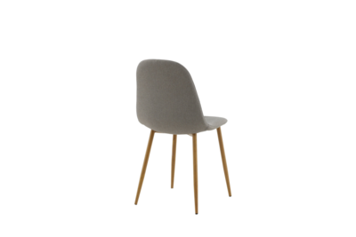 Hakaro Eetkamerstoel - Grijs met houten poten