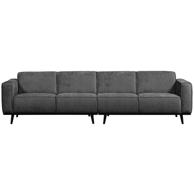 Statement 4-zits bank 280 cm chenille velvet perzikroze