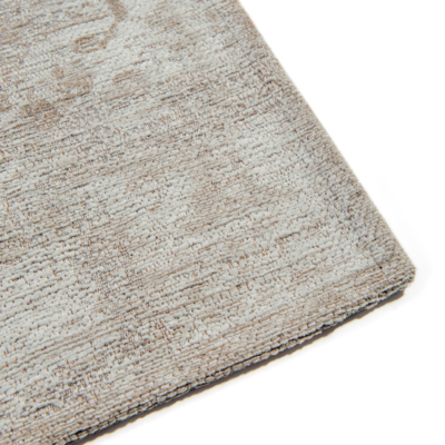 Vloerkleed Heris grijs met sierlijke motieven in het midden, vervaagde kleuren en texturen, antieke look