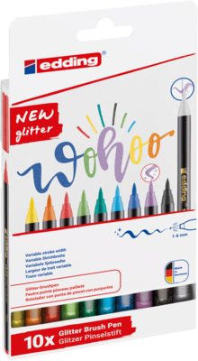 Edding 1340 glitterstiften met flexibele punt (set van 10)