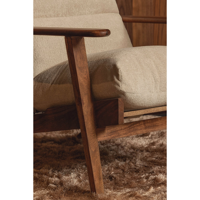 Houston fauteuil boucle/hout naturel