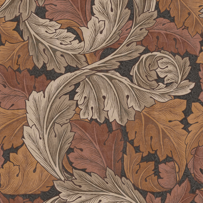 vliesbehang william morris at home acanthus burnt orange