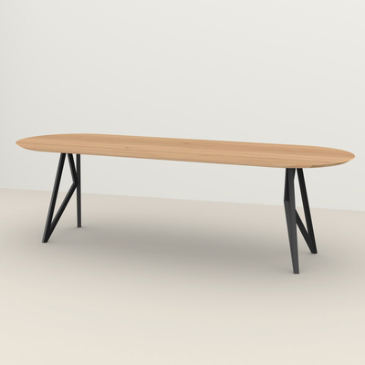 Studio HENK tafel Butterfly Plat ovaal, zwart frame - Smart Collectie