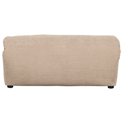 Baggy hocker geweven stof naturel melange