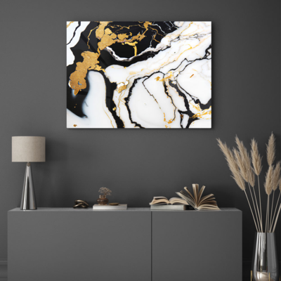 Walljar acrylglas schilderij - Broken Marble