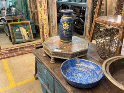 Schaal hout blauw uniek