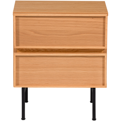 Tours ladekast/nachtkastje 2 lades melamine/mdf naturel