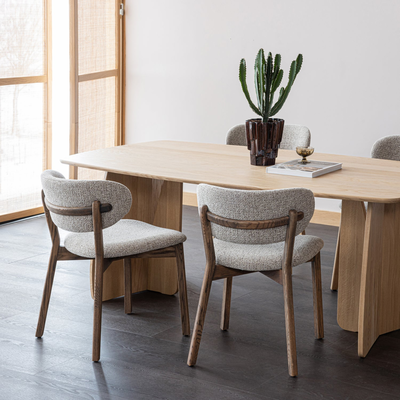 Udar eetkamerstoel naturel met houten frame naturel