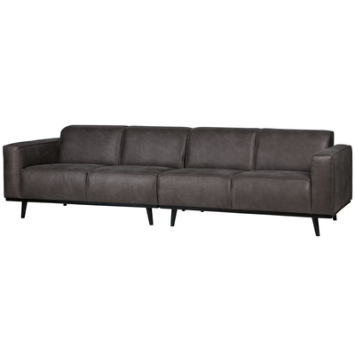 Statement 4-zits bank 280 cm chenille velvet perzikroze