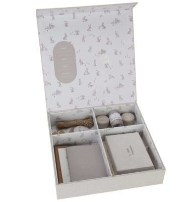 Baby Memory box beige linnen